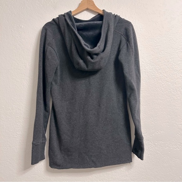 Athleta Charcoal Gray Scoop Neck Hoodie, Size S - Picture 3 of 9